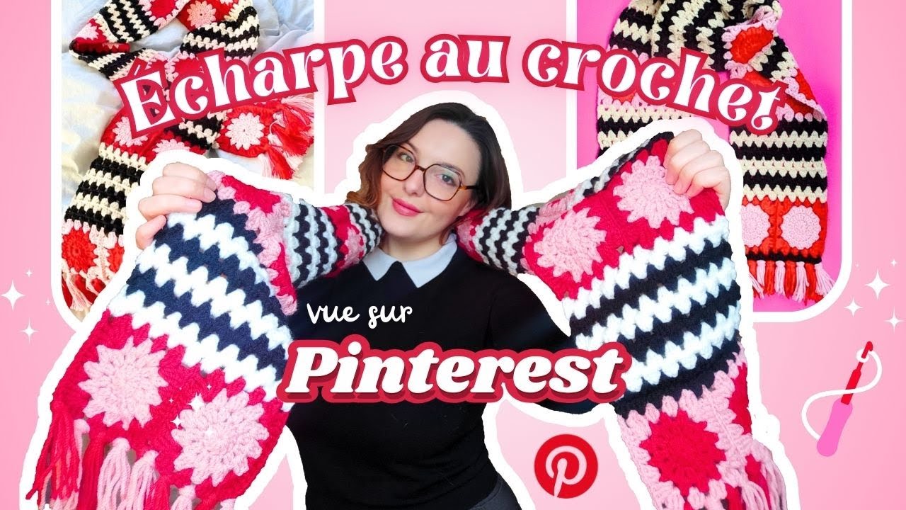 🧶 Je crochète l'écharpe pop et colorée PINTEREST ! (Join-the-dots Scarf de Katie Jones)