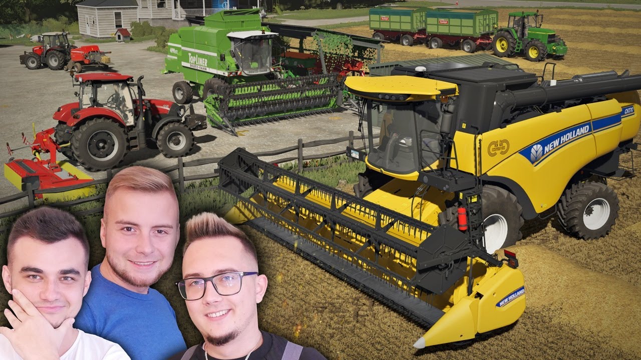 TESTY [2/3] Kombajn New Holland CH7.70 [ Żniwa na 2x Kombajny ] 