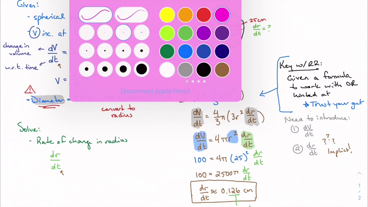 4.6, part 2: Related rates (IB Math AA HL 1)