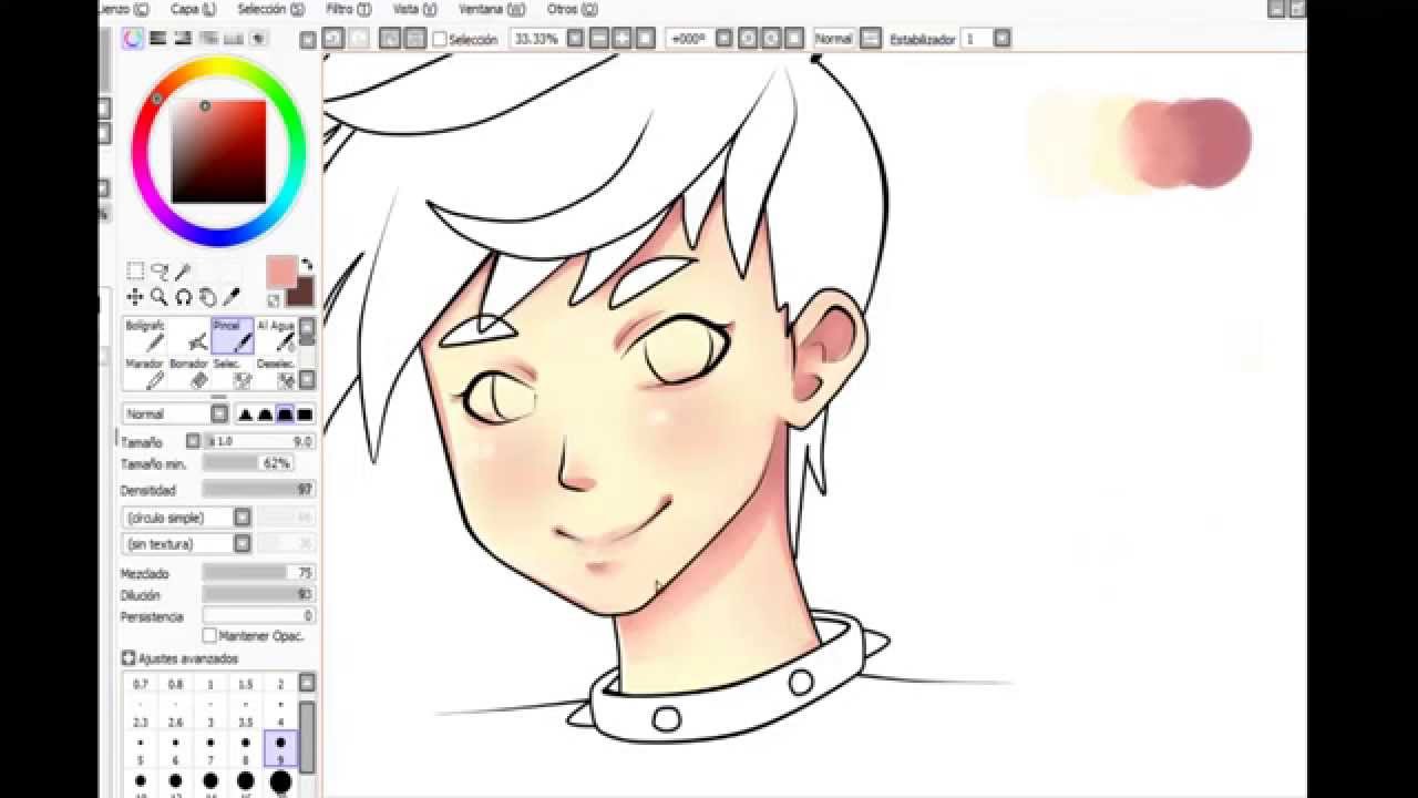 Tutorial facil y r&aacute;pido - Paint tool SAI - Como pintar la piel