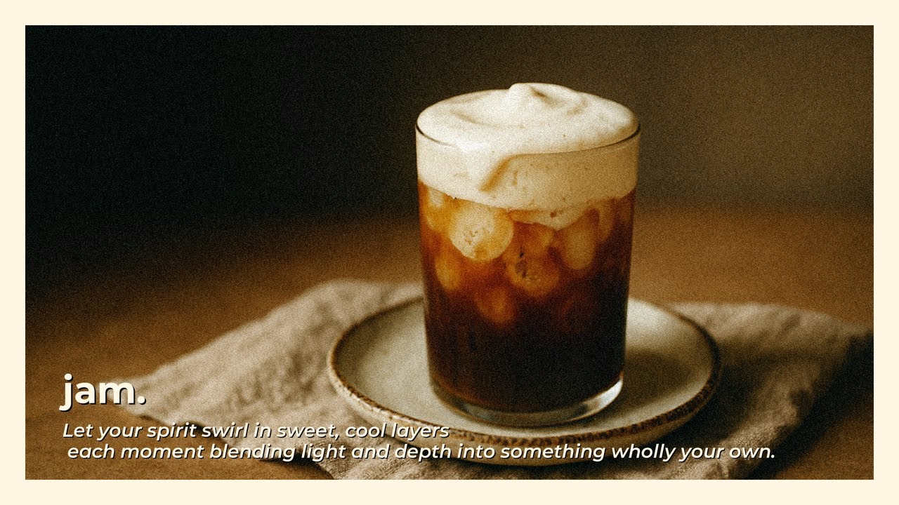 iced vanilla cold foam coffee. • relaxing lofi mix for focusing by jam.