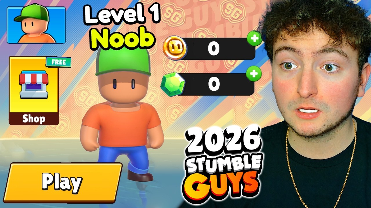 Начинаем заново как НОВИЧОК в Stumble Guys 2026!