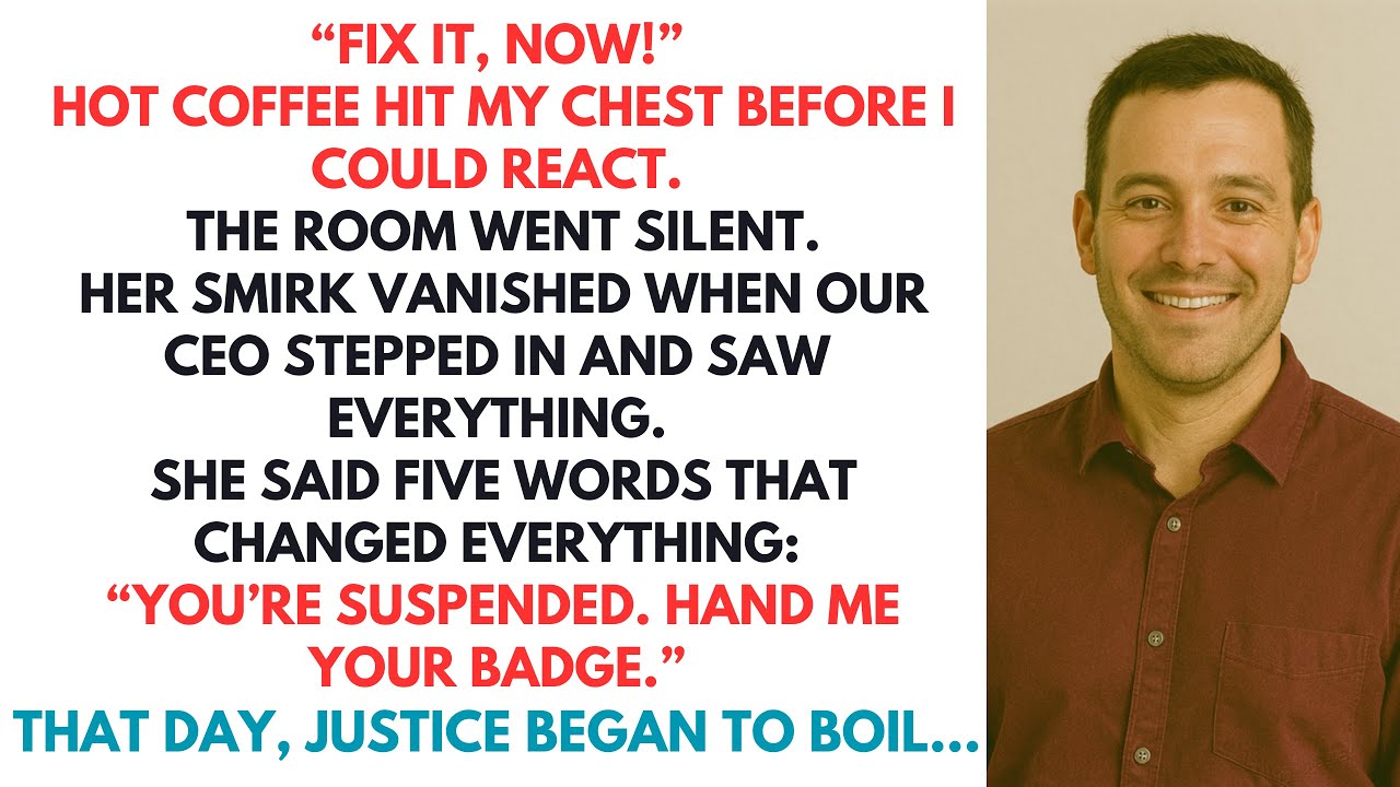 My Boss Threw Coffee on Me in Front of Everyone—But the CEO Saw Everything and Changed My Life