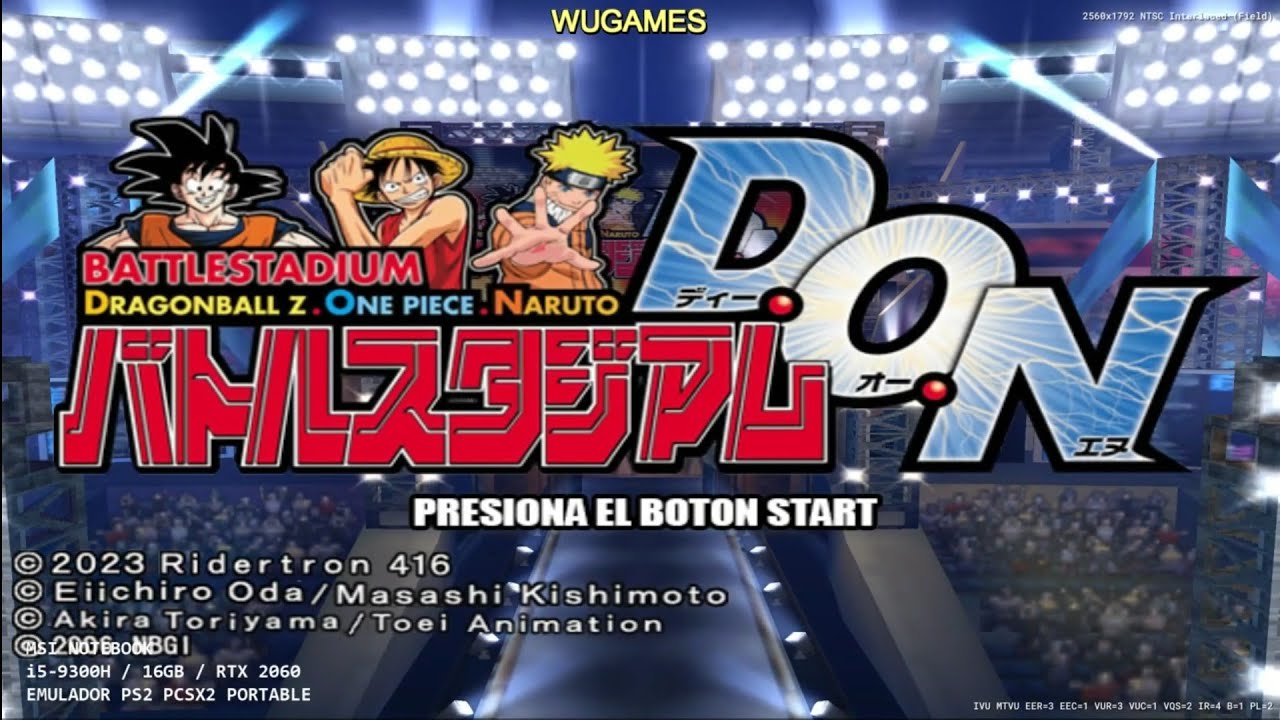 BATTLE STADIUM D.O.N (Versión Latino) - Gameplay test Emulador PS2 - Notebook