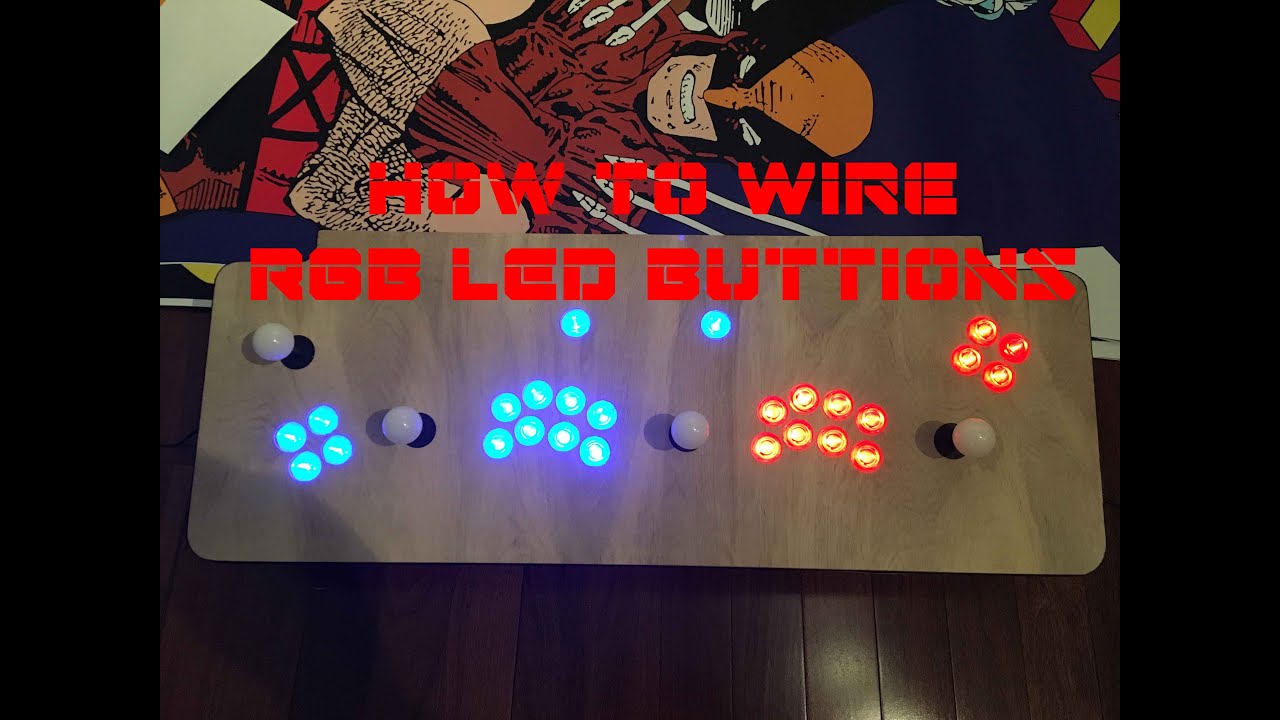 How to wire an arcade control panel with color changing RGB LED buttons