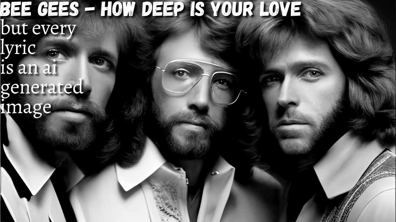 Bee Gees - How Deep Is Your Love - But every lyric is an AI-generated image