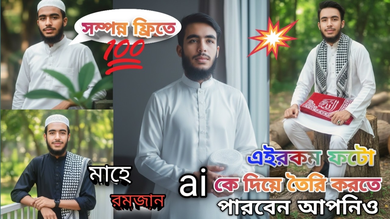 মাহে রমজান এআই ফটো এডিটিং। Ai trending photo editing। AI EDITOR SABBIR