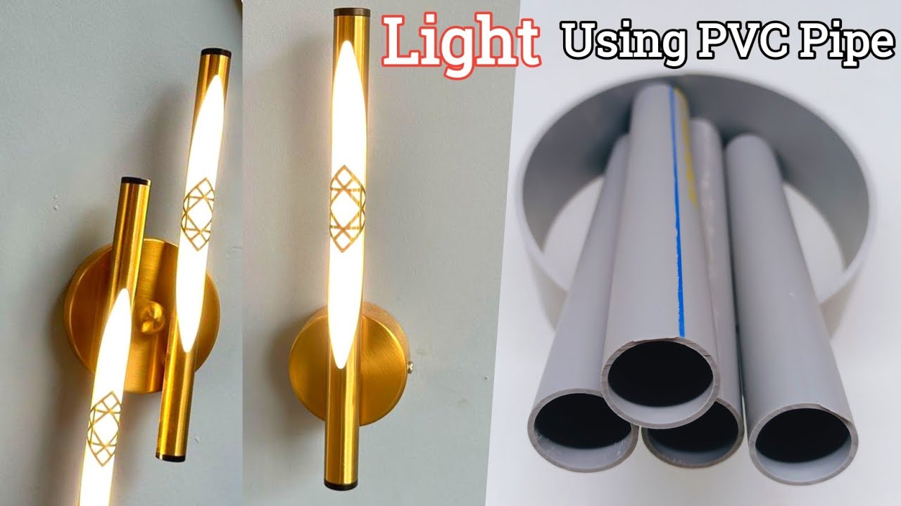 How to Make House interior Home Decoration Wall Lighting Decorative Wall Lamp Ideas Using PVC Pipe