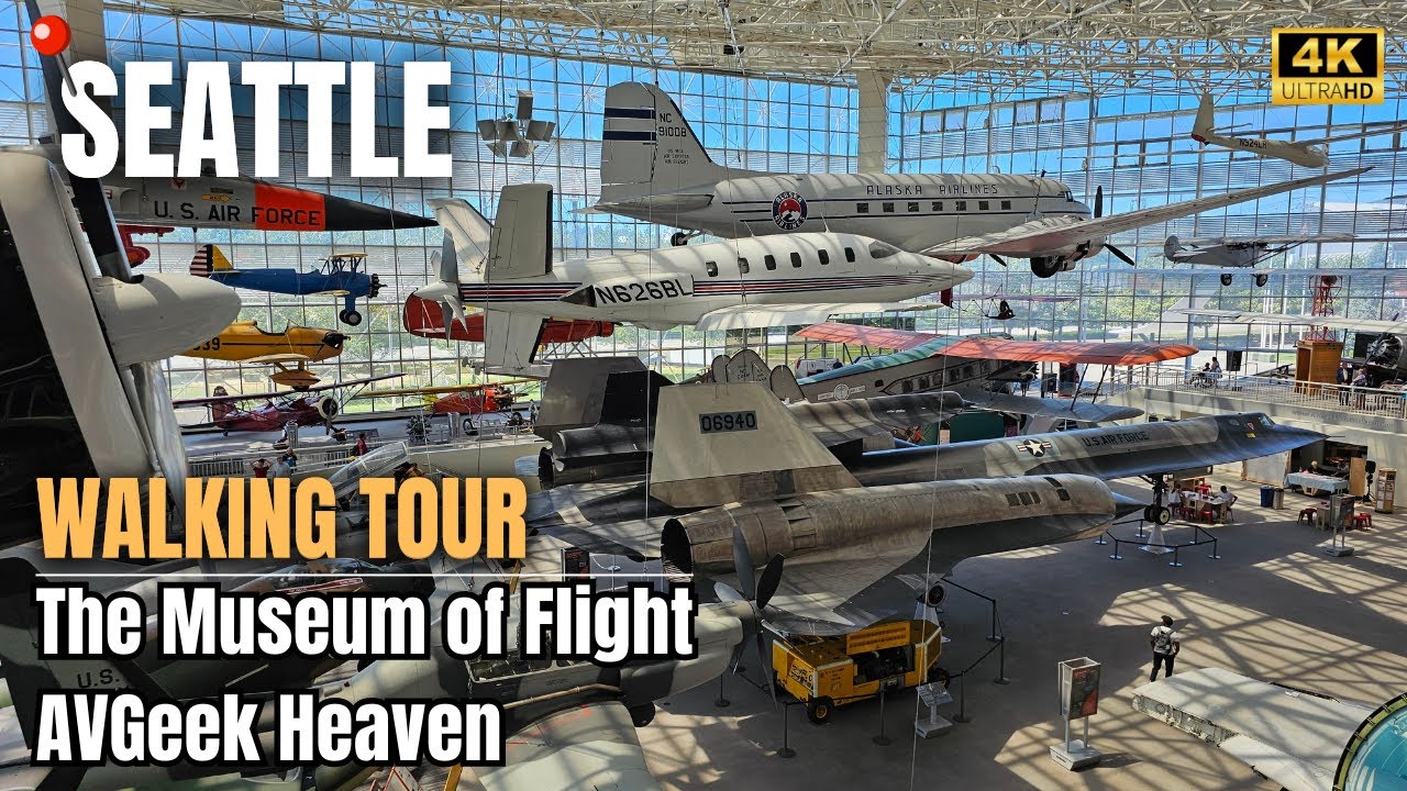 4K The Museum of Flight Seattle Full Walking Tour | AV Geek Heaven - Concorde Blackbird NASA Boeing