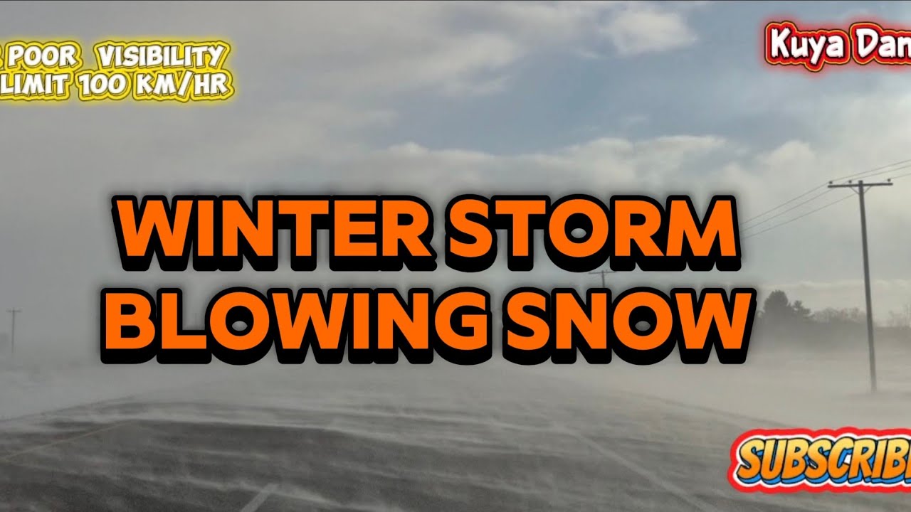 Winter Storm, Blowing Snow with Poor Visibility Regina Sk Canada
