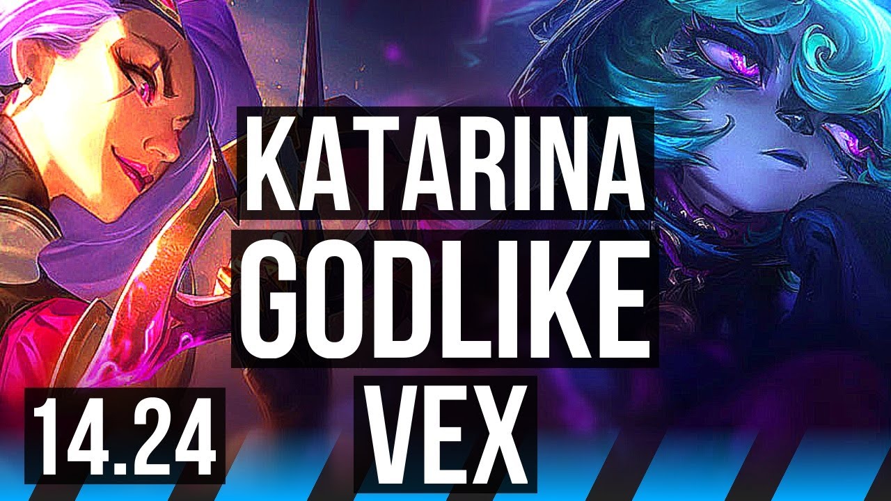 KATARINA vs VEX (MID) | Godlike | KR Diamond | 14.24