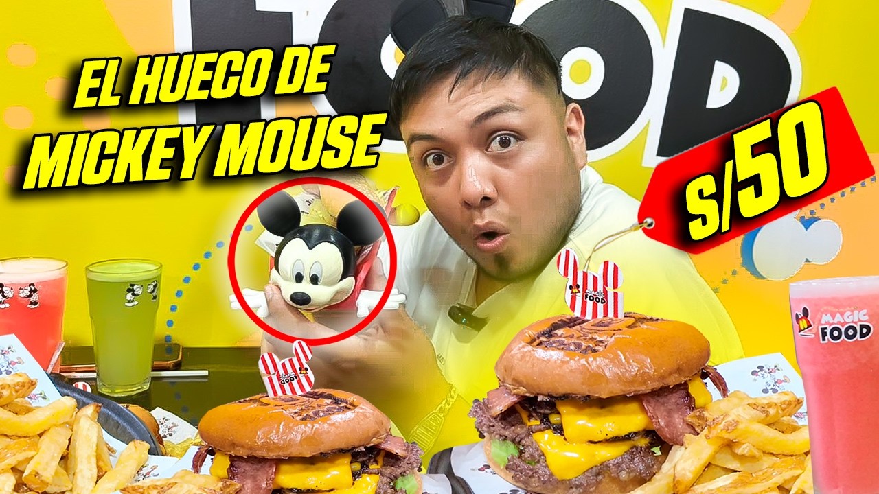 Pagué 50 SOLES por una HAMBURGUESA de MICKY MOUSE ¿vale la pena o es ESTAFA?