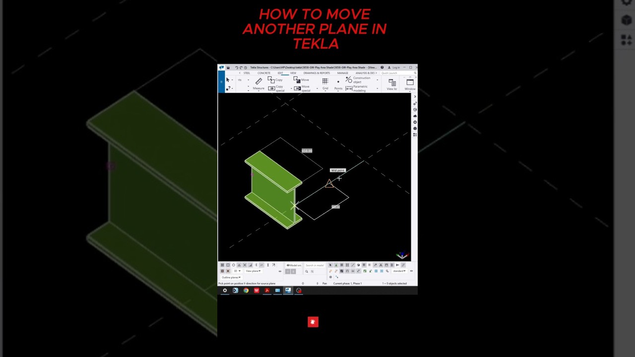 how to move another plan in tekla 