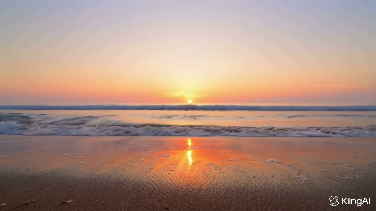Golden Sunset Waves — Evening Ocean for Deep Relax, Stress Relief & Sleep | 4K Ambient