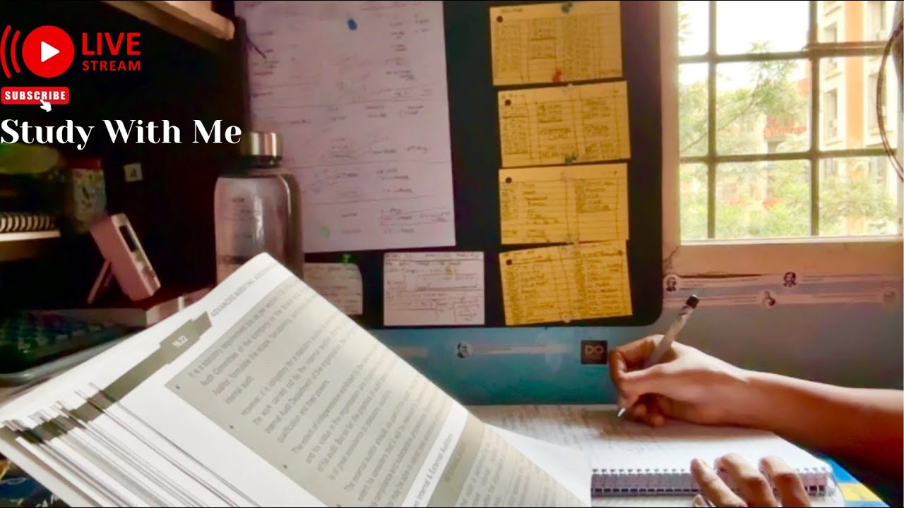 STUDY WITH ME LIVE | Focussed hours | Final Exam Countdown D-5 | CA Final |