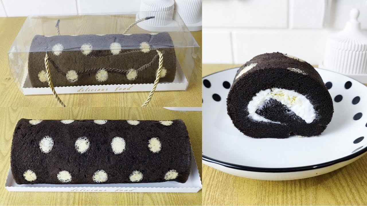 LAYAK JUAL ‼️ SI HITAM MANIS YANG SUPER LEMBUT || POLKADOT ROLL CAKE || KUY BURUAN COBA