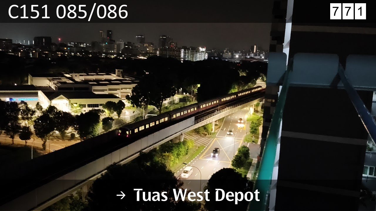 (Sayonara!!) SMRT C151 085/086 passing by Clementi
