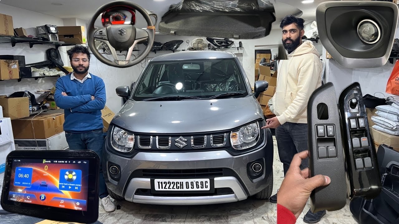 2023 Maruti Ignis Modification | Oem Steering Wheel | Oem Power Windows | Stereo | Fog Lamps | Led
