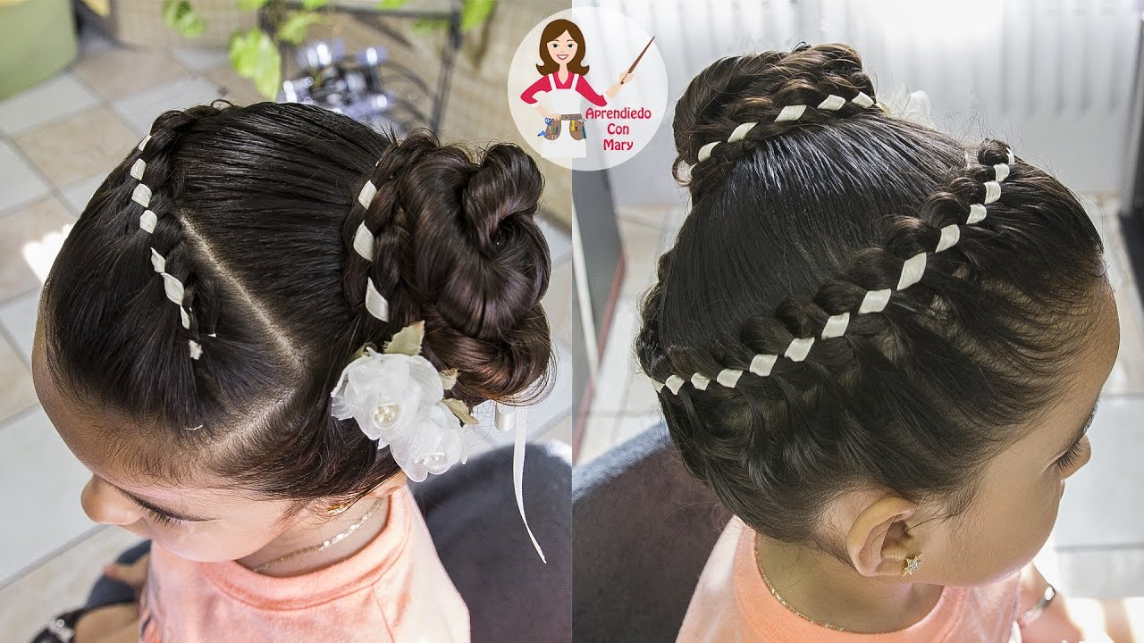 PEINADO PARA PRIMERA COMUNION ELEGANTE Y FACIL