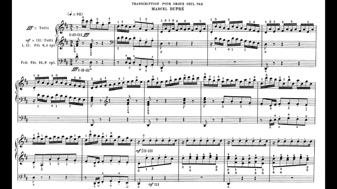 J.S. Bach/M.Dupré Sinfonia Cantata 29 (Organ Score)