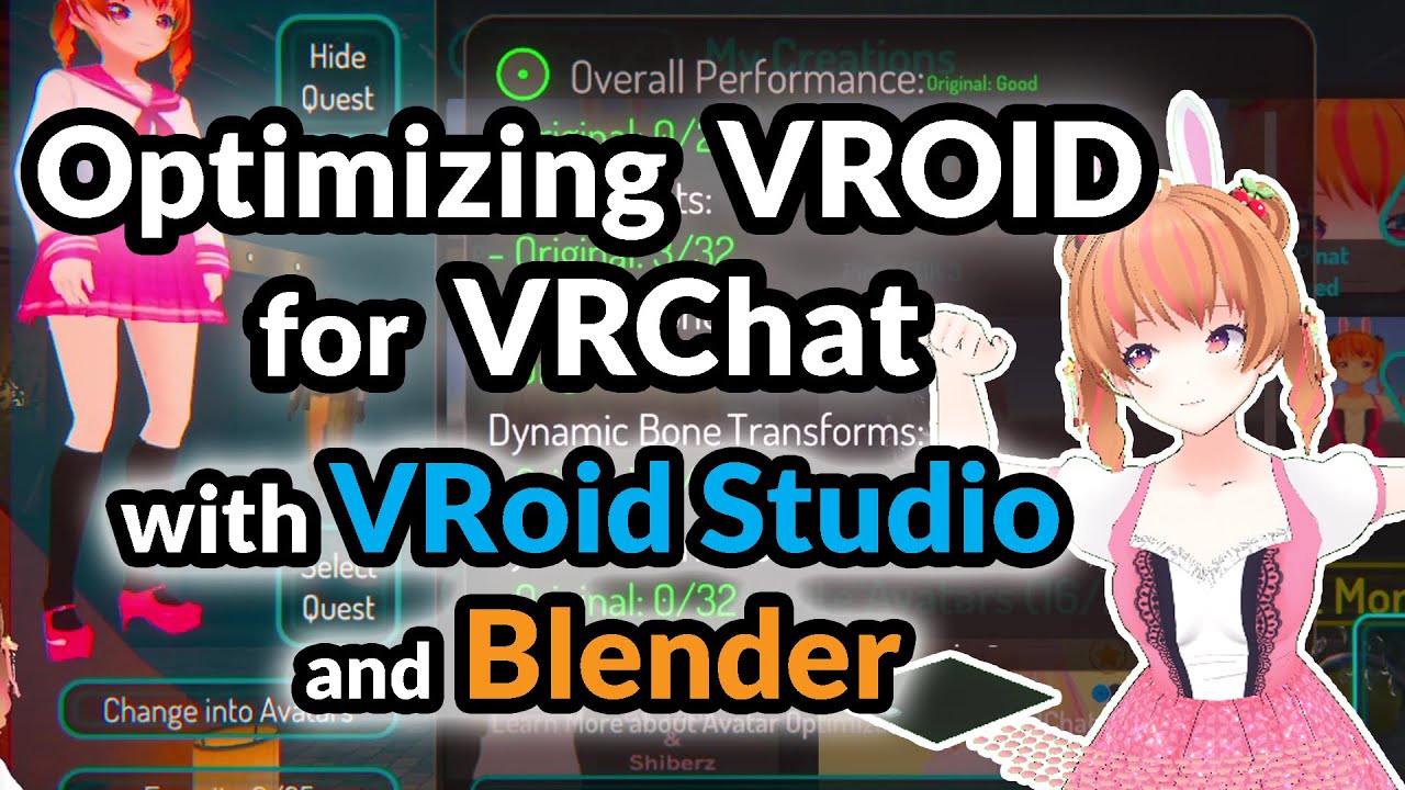 How to Optimize your VRoid Model for VRChat using VRoid Studio and Blender
