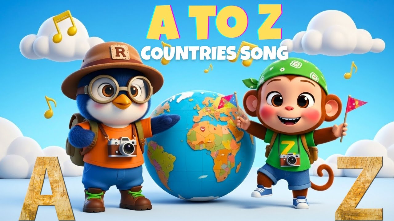 Countries of the World Alphabet A–Z Song 🌍  | Fun Travel Song for Kids