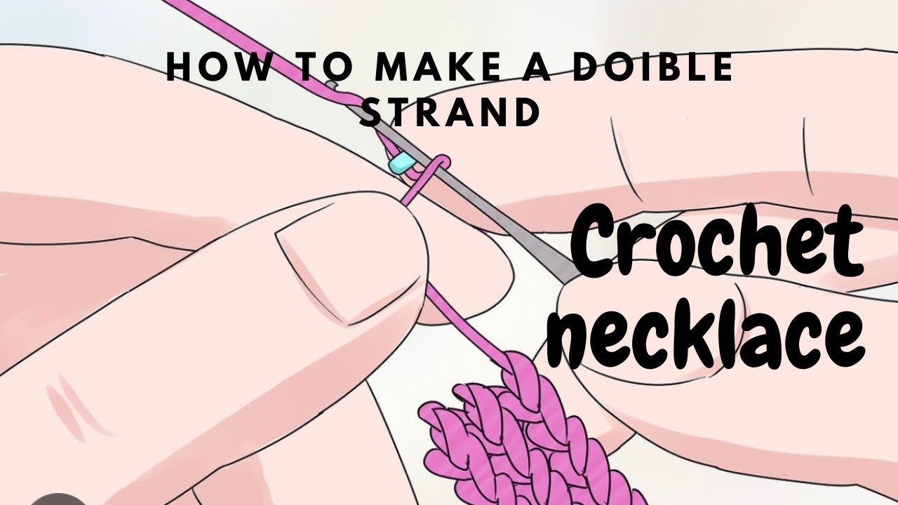 How to make a double strand crochet necklace using various size beads - Beaded Crochet|Multi Strand