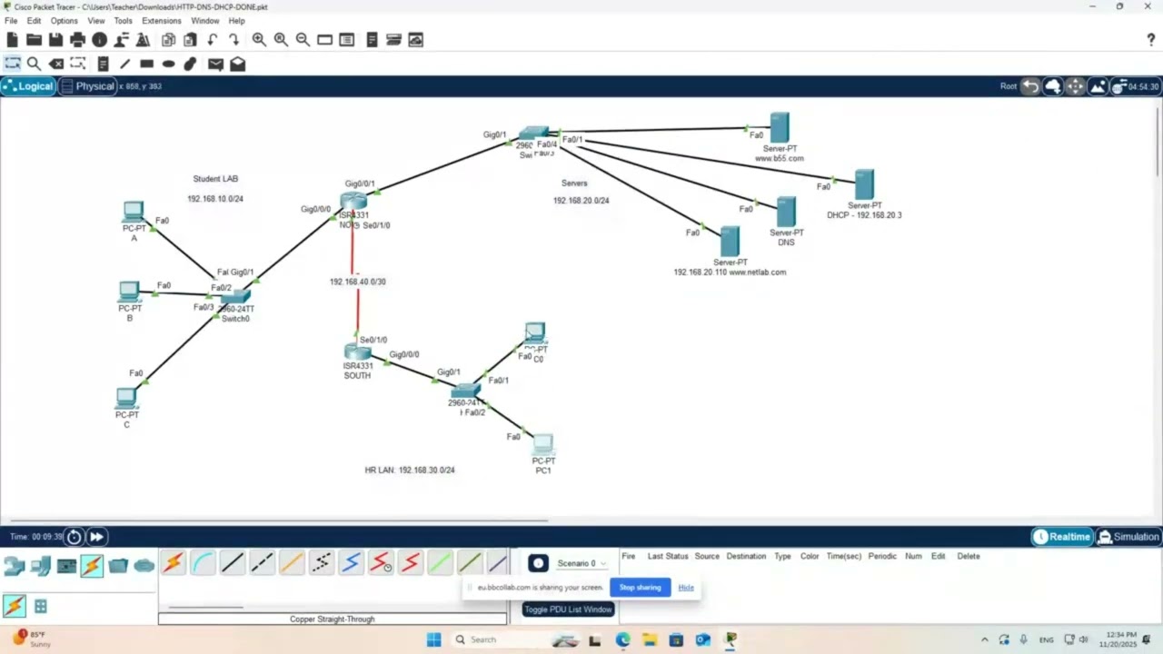 ЛАБОРАТОРНАЯ РАБОТА Уровней приложений: Добавление НОВОЙ ЛВС, статического маршрута, еще одного п...