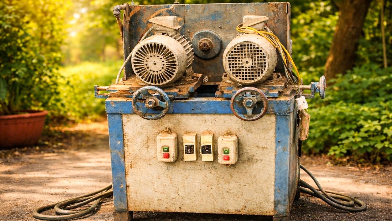 🔥🔥Twin Motor Old Industrial Machine Restoration &ndash; Amazing Transformation