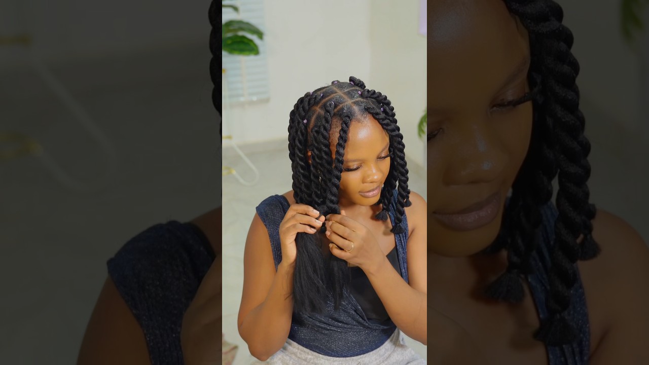 DIY Jumbo Twist on my short natural hair 