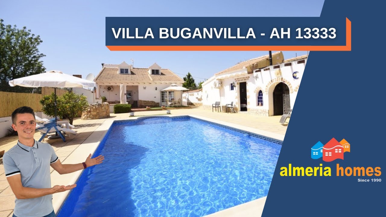 RESERVED! Villa for sale in Albox with an 11x5m pool, annex and garage / Villa Buganvilla  - AH13333