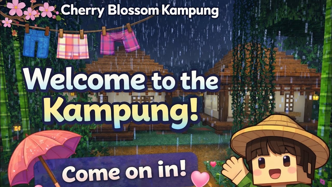 “Cute Southeast Asian Kampung House Tutorial 🌿 | Minecraft”