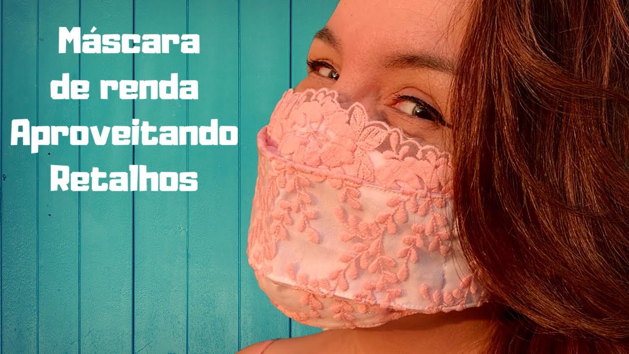 Máscara 3D fashion aproveitando retalhos. Fashion EASY 3D mask DIY