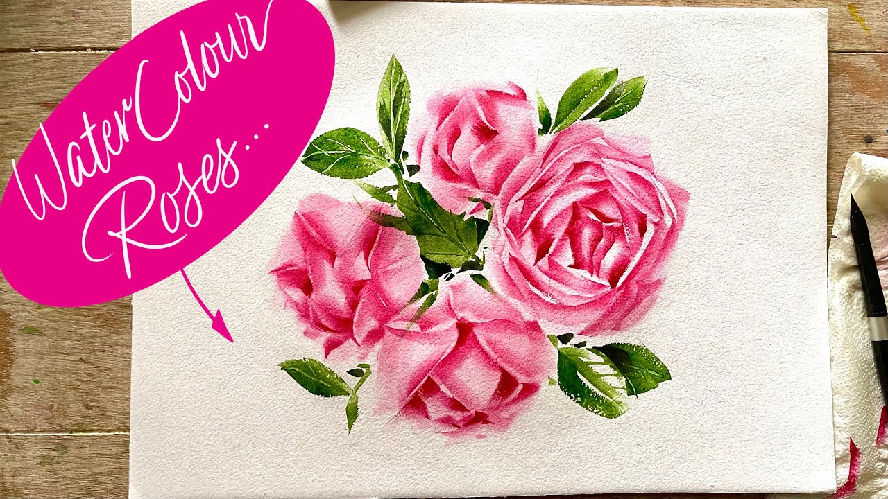 Watercolour Rose Tutorial: loose style
