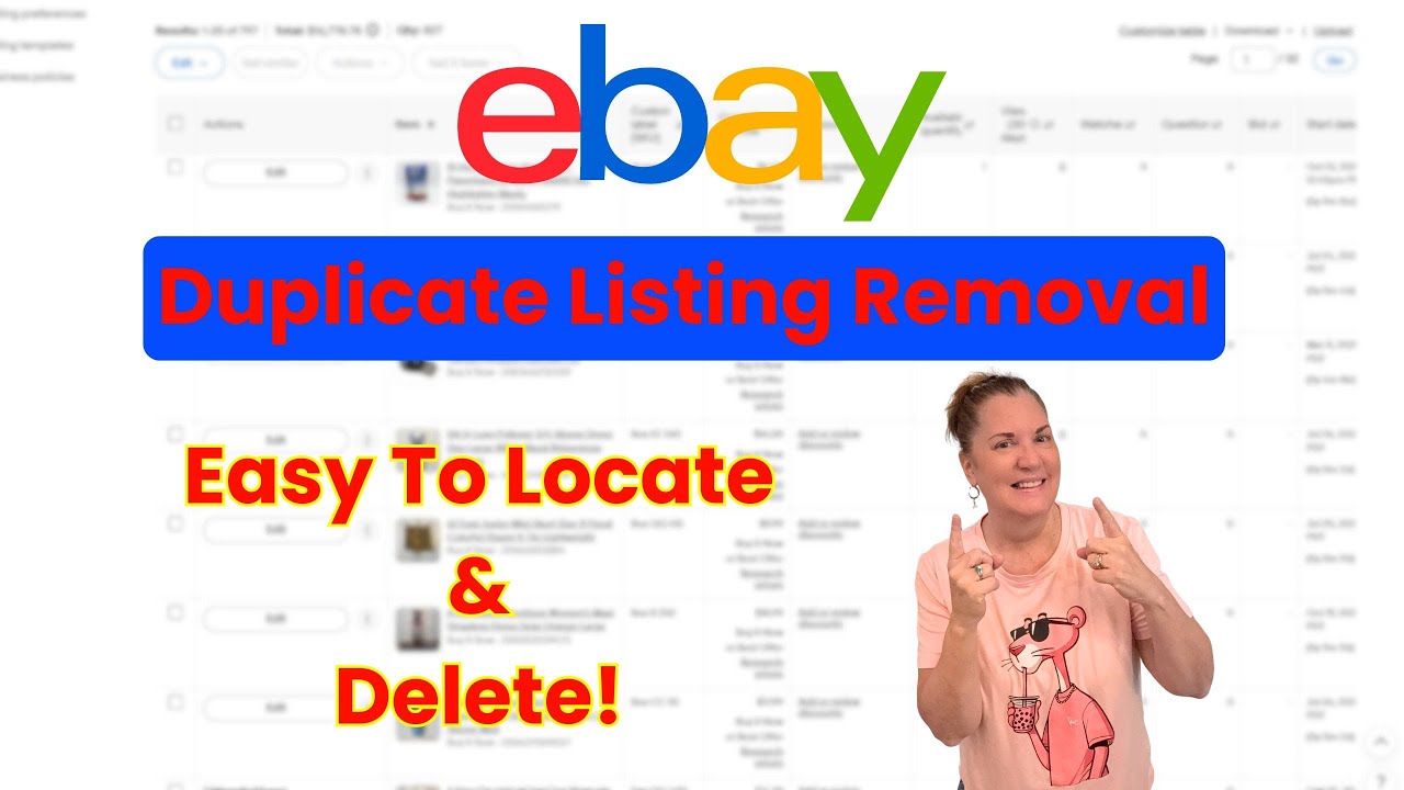 EBAY Duplicate Listing Removal!! How To Find Them And Delete!! 😍