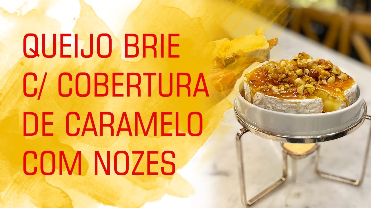 Queijo brie com cobertura de caramelo