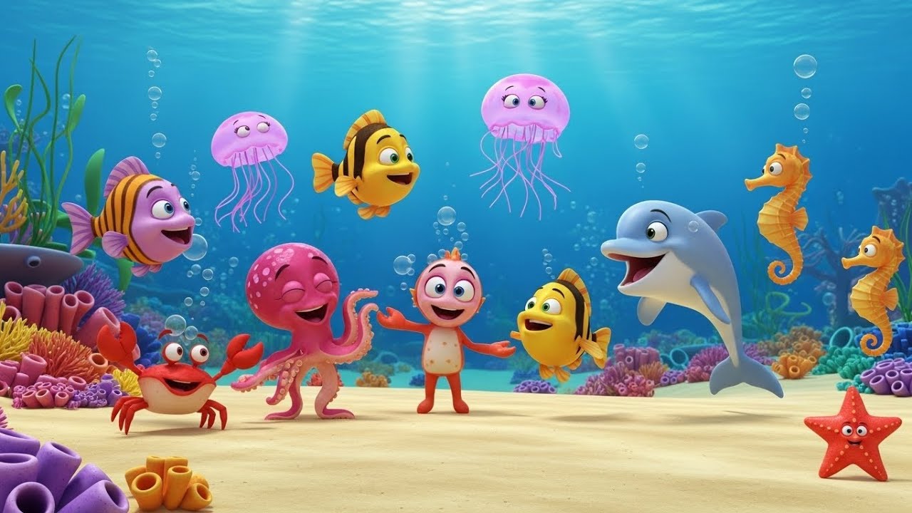 Under the Sea Party Song for Kids | Fun Ocean & Animal Nursery Rhymes 🌊🐠🎶
