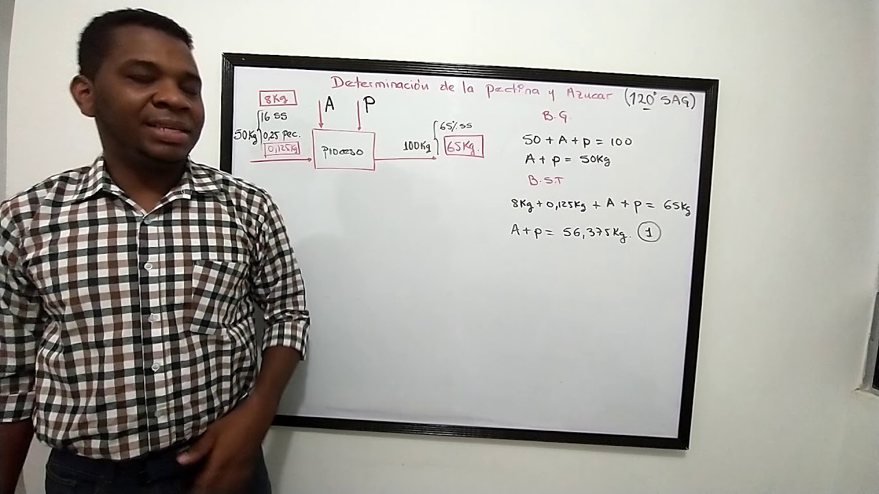 Balance de materia en mermeladas.