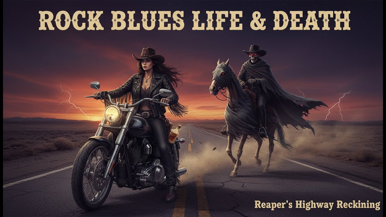 Rock Blues Life & Death ☠️🏍️ | Reaper’s Highway Reckoning | Outlaw Country Western Ride