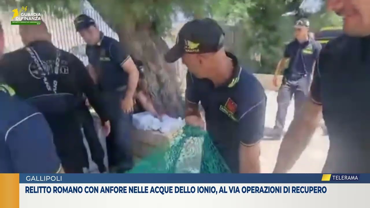Relitto romano con anfore nelle acque dello ionio, al via operazioni di recupero
