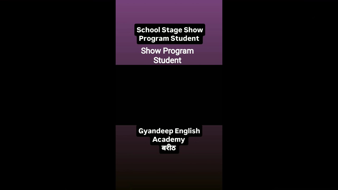 Show program Student School Stage