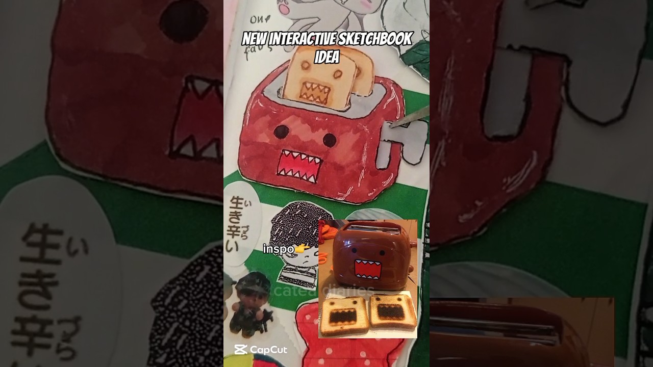 interactive sketchbook idea 🍪 #art #interactiveart #sketchbookideas #fyp