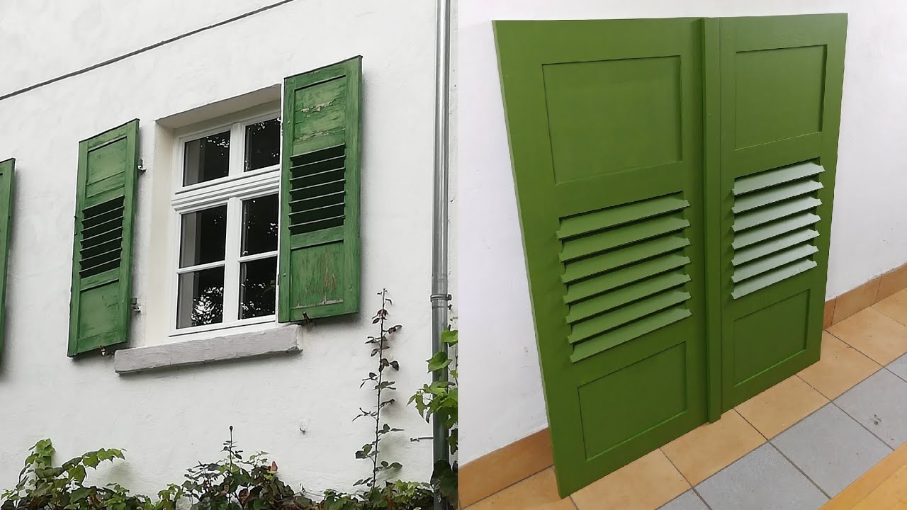 018 How to make a retro, vinitage shutters  DIY drewniane okiennice w starym stylu