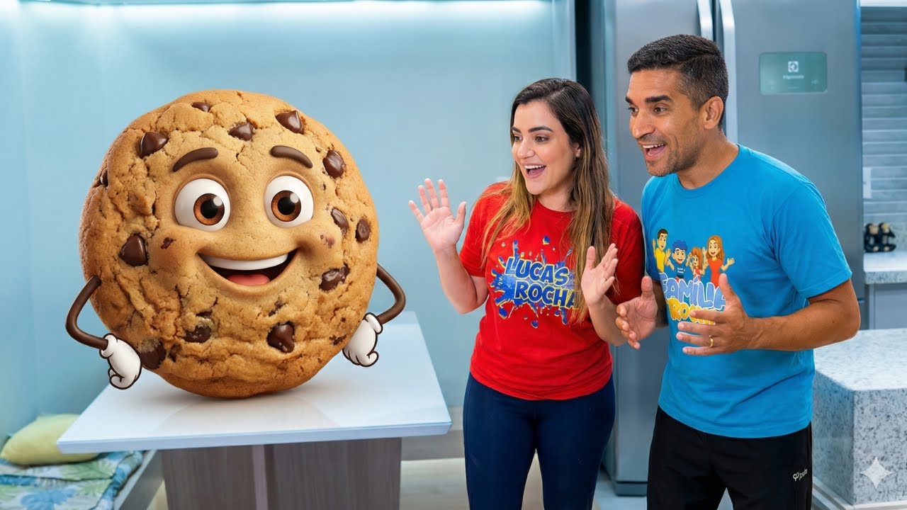 Fizemos Cookies Gigantes! 🍪👨‍🍳 Receita Divertida em Família ✨