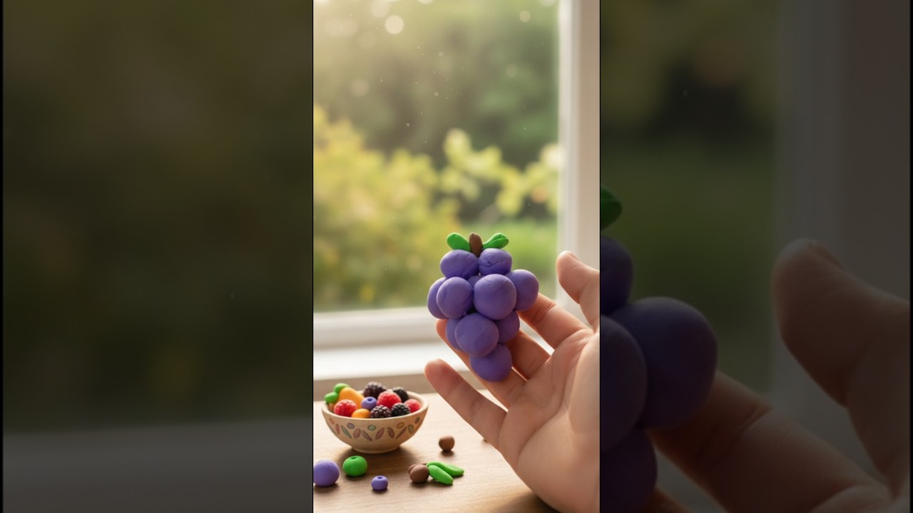 عنب لذيذ من صلصال الفوم 🍇 | Delicious Foam Clay Grapes 