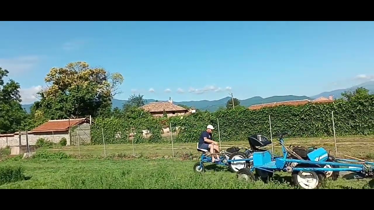 Косене на люцерна с две сенокосачки БЧС 303 и BCS 622