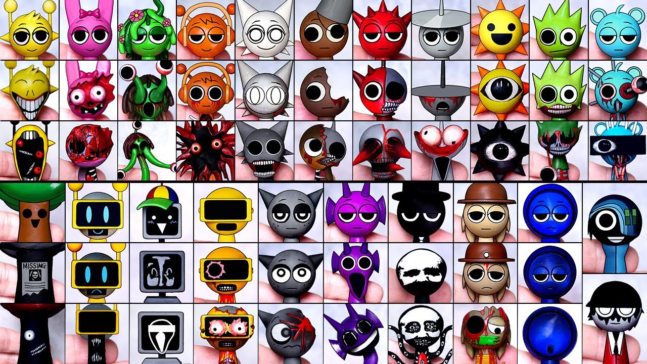 Making SPRUNKI Phase 1-3 Sculptures Timelapse Compilation