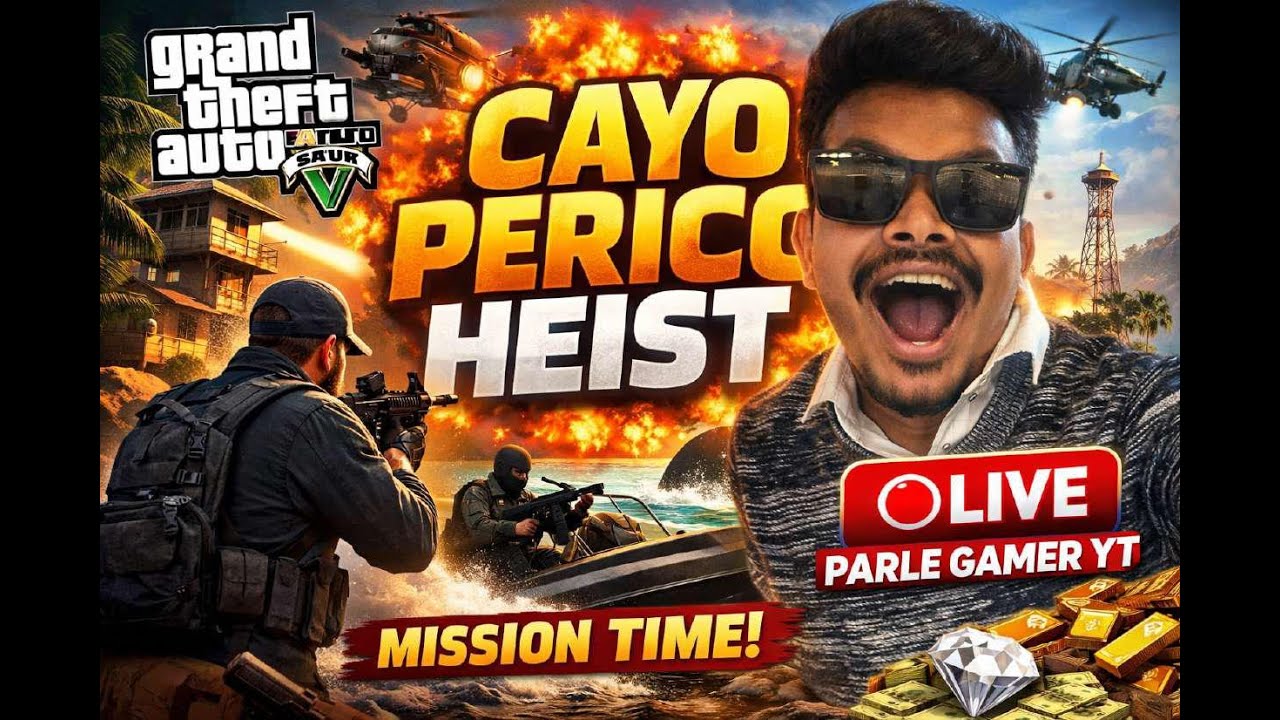 🔴 LIVE NOW | GTA Online solo Cayo Perico Heist 💰 Unlimited Money Mission 😱 WITH PARLE GAMER