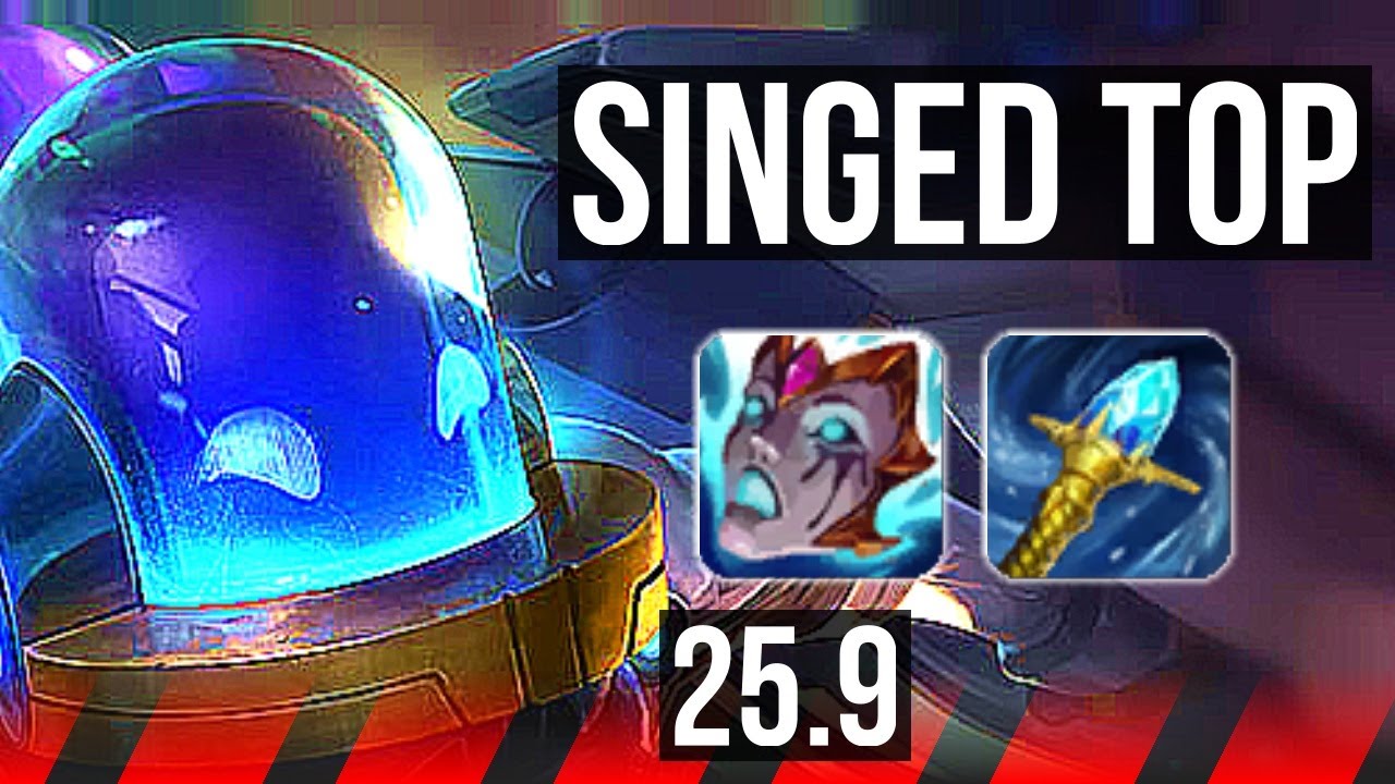 SINGED vs SETT (TOP) | 8 solo kills, 1500+ games, 8/1/0, Dominating | EUW Diamond | 25.9