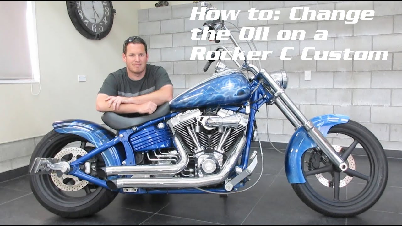 How to Oil Change a Harley Davidson Rocker C / Softail + Walk around